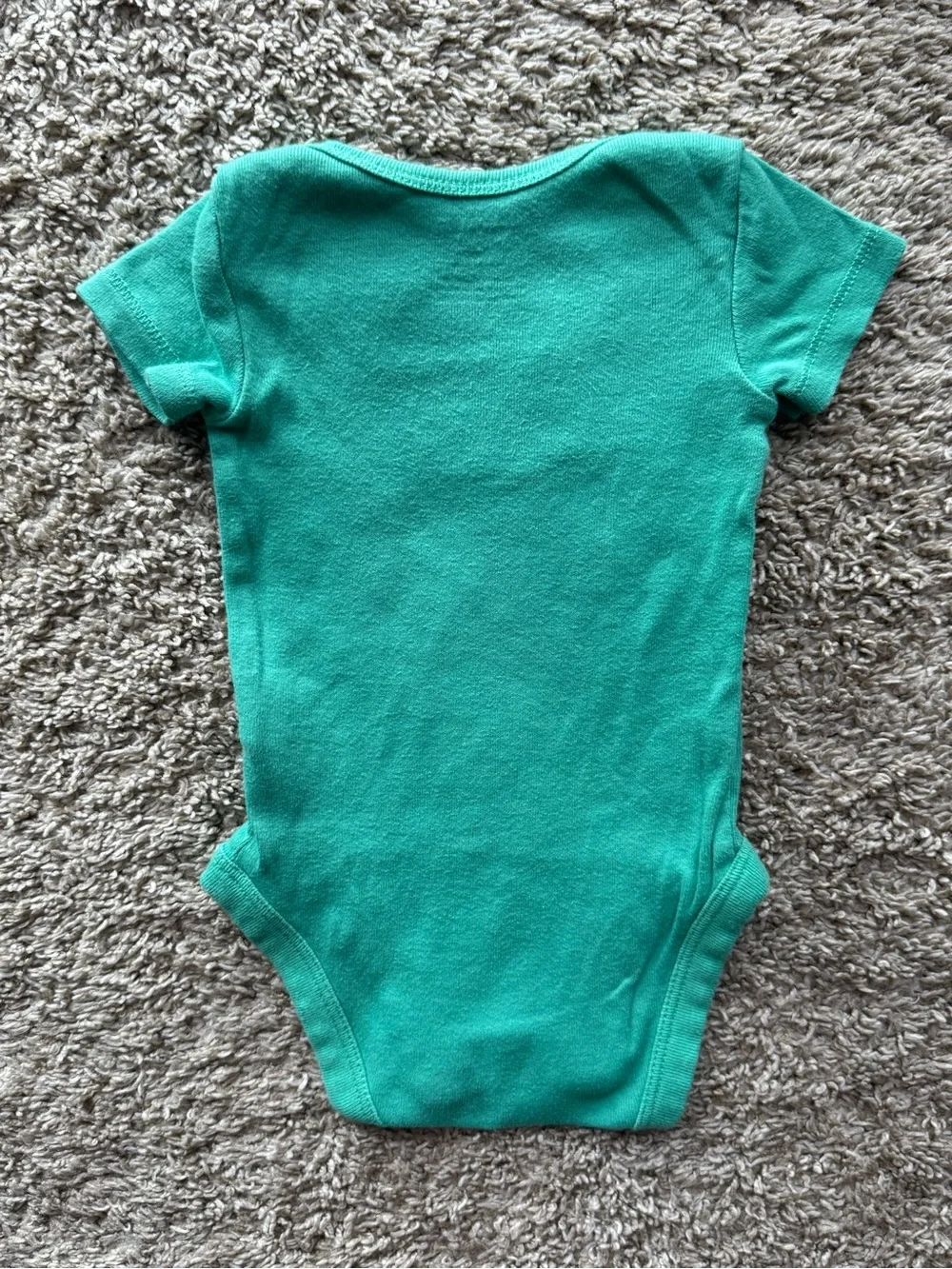 Carter’s Hello World Aqua Short Sleeve Bodysuit Baby Unisex 3 Months